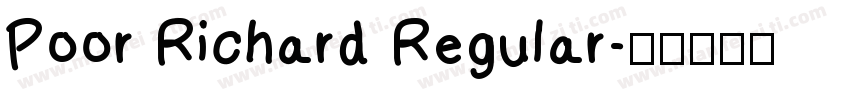 Poor Richard Regular字体转换
